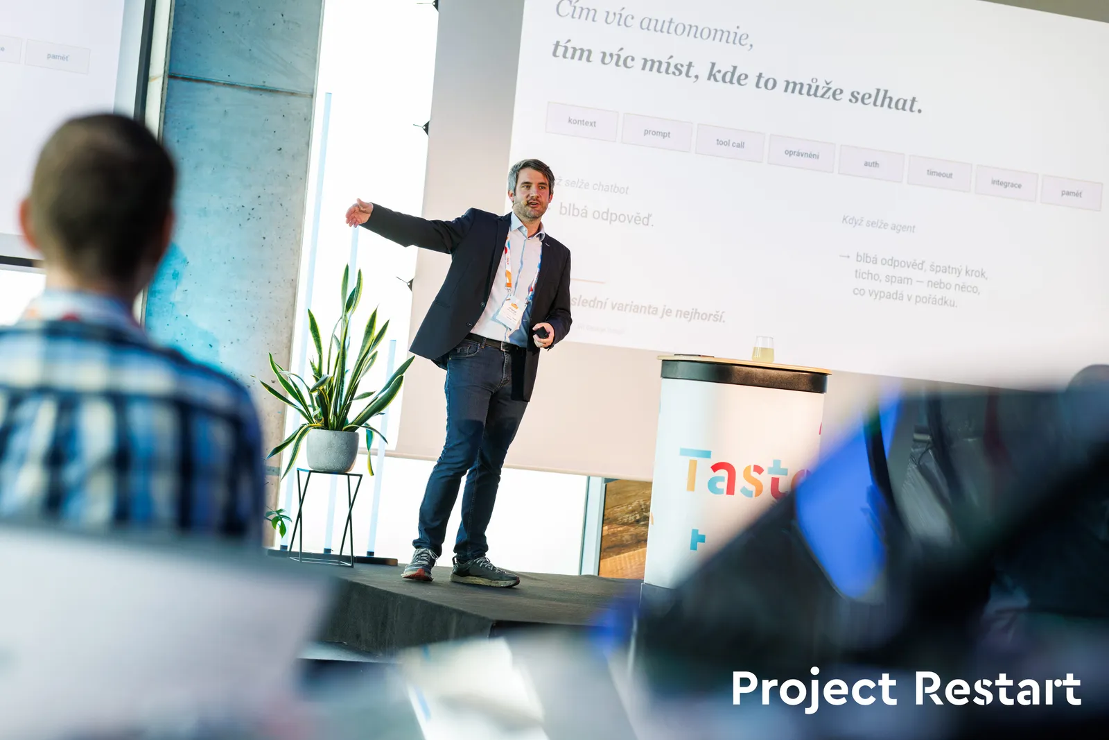 Project Restart 2026 — Jiří George Dolejš na pódiu, foto 03